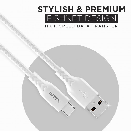 Intex Type-C Cable Fast Charging Cable Perfect for Charging and Sync Data