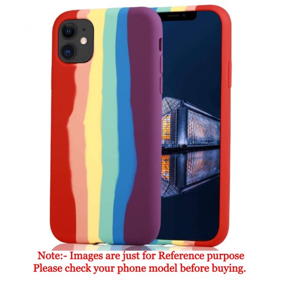 Rainbow Coloured Soft Silicon Back Cover for Apple iPhone 12 Pro Max