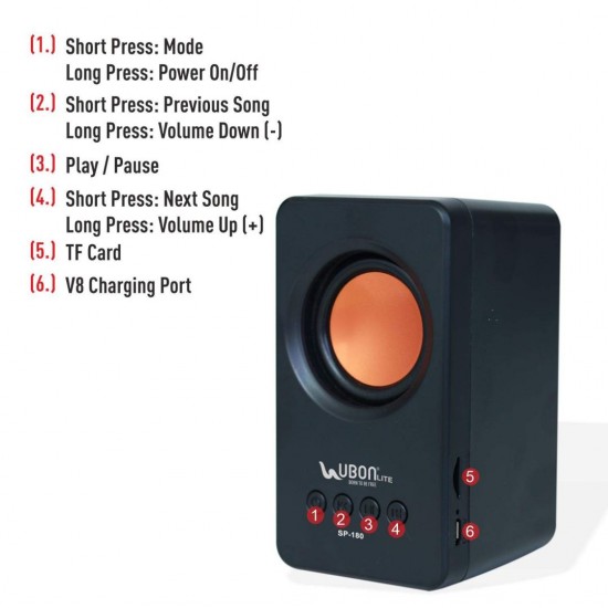 UBON SP-180 Wireless Bluetooth Speaker